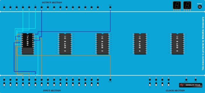 Binary to gray code by ishwari | DeldSim - Online Electronics Simulator