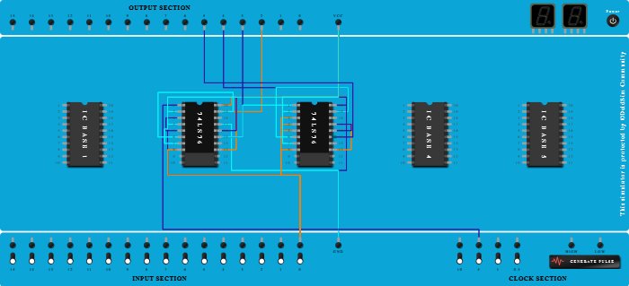 4-bit asynchronous up counter