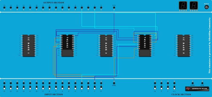 Half Adder using NOR Gate