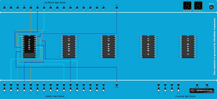 4-bit Comparator using IC7485