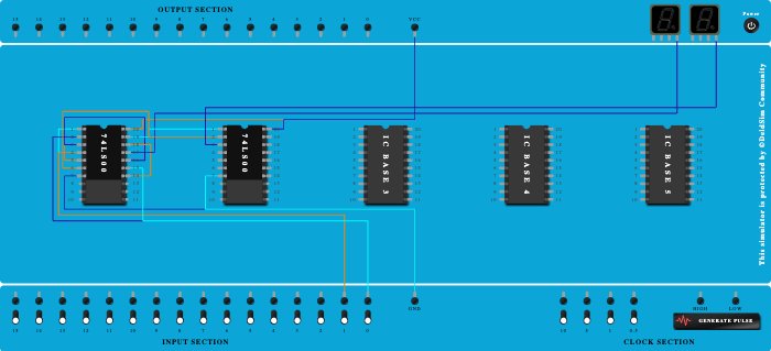 Half Subtractor using Nand gate