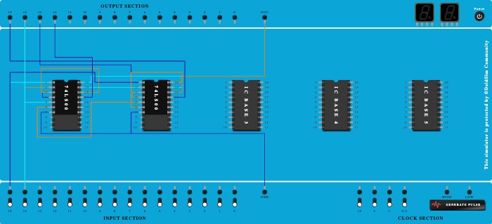 verifying truth table using universal logic gates