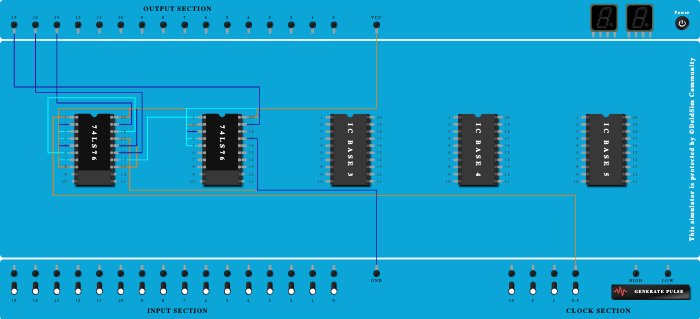 practical 5 asynchronous  down counter 