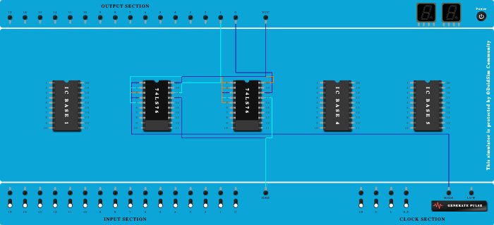 2 bit asynchronus down counter -1 