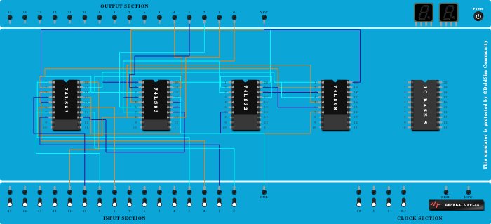 4 bit BCD adder using IC 7483