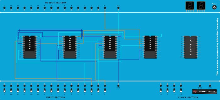 Two bit comparator : A < B