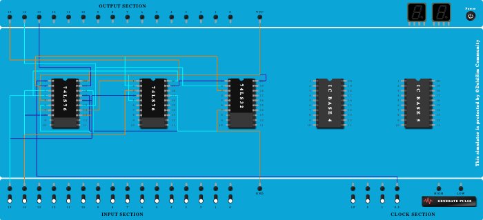 mod 6 async down counter