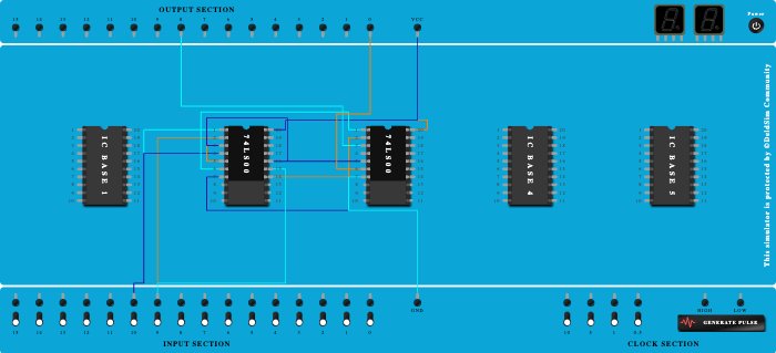 half adder using NAND Gates