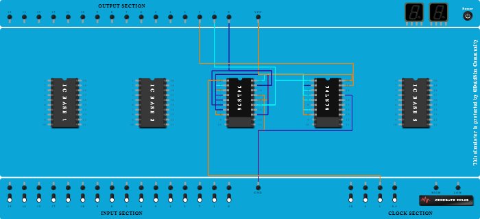 3 bit ripple up counter