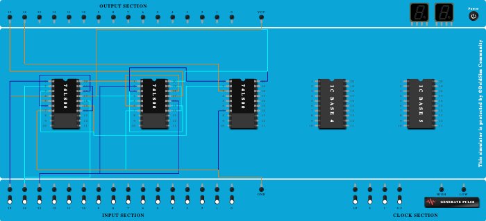 Full adder using nand
