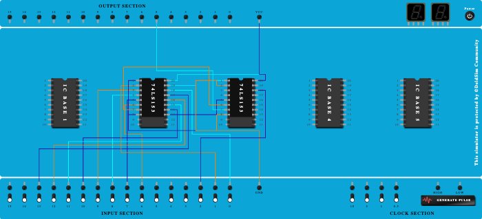 8:1 Multiplexer Using IC-74LS153 - Copy