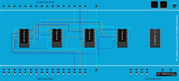 Binary to Gray converter using 74138
