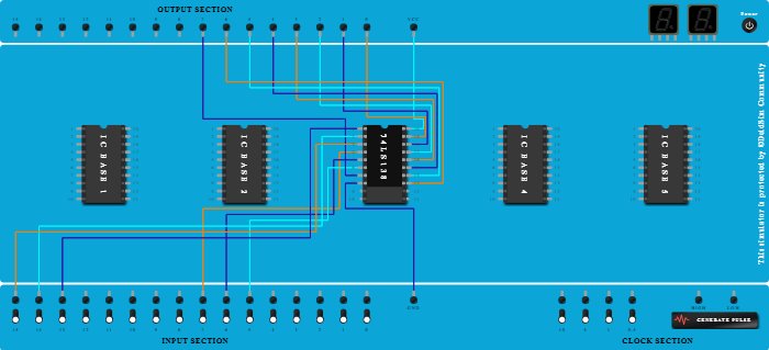 Decoder 3*8 using IC 74138 