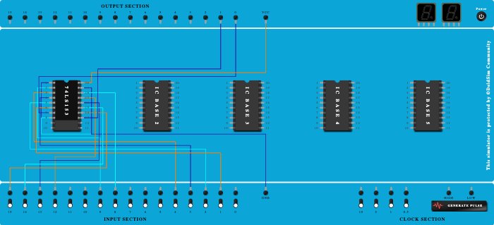 Half Adder using IC74LS153 - Copy