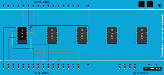 Shift Register using IC 74194