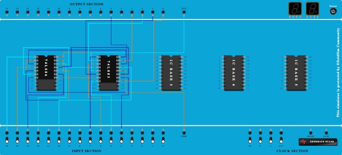4 bit parallel adder/subtractor