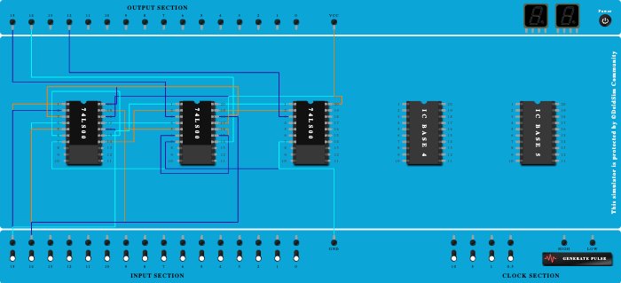 Half adder and half subtractor using nand gate