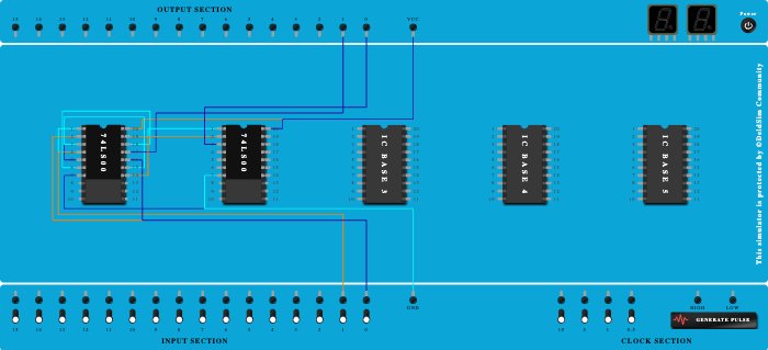 Half Subtractor using nand gates