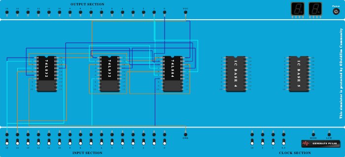 Half Adder using NOR gates