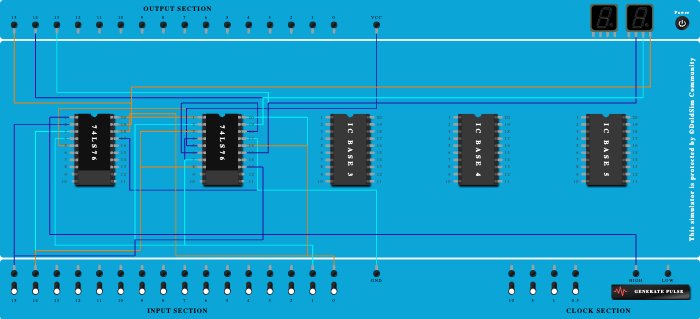 3 bit down counter