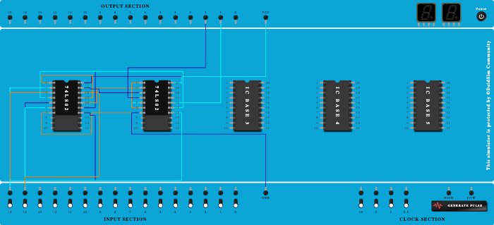 Half subtractor using only NOR gate