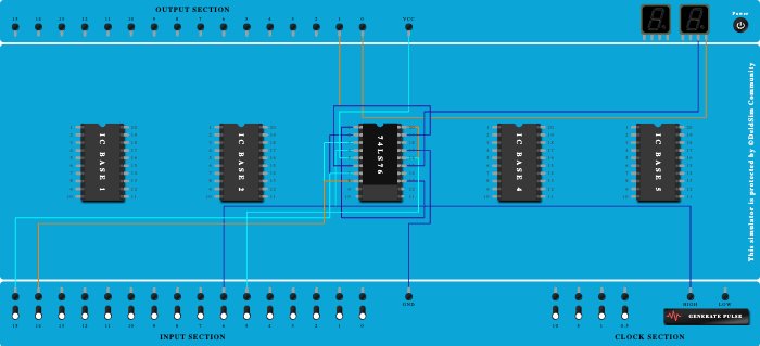 2 bit asynchronous up counter