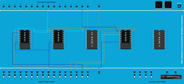 NOR implementation and verification using basic gates