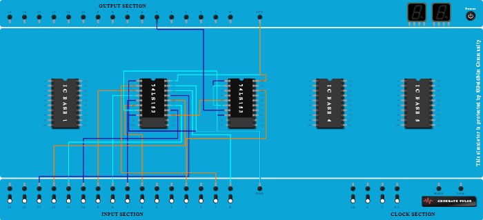 8:1 mux using IC  74LS153