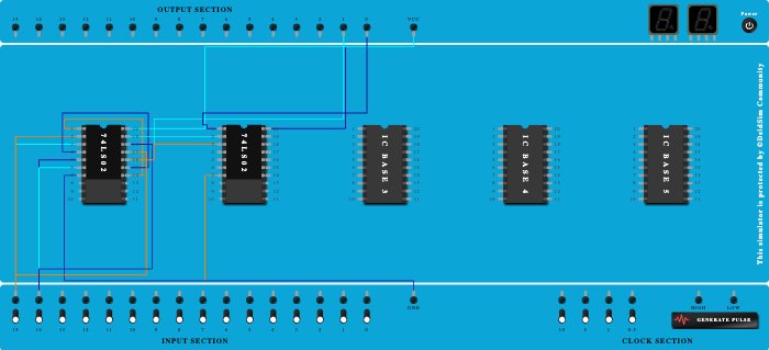 Half adder using NOR gates