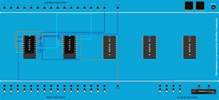 3 bit down counter async 