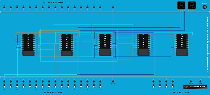 synchronous up down counter ic7476 mode