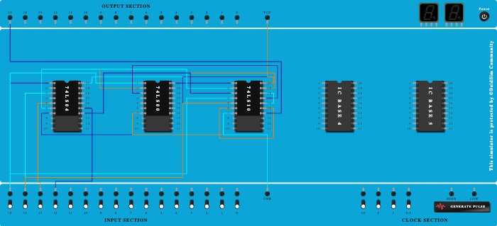 2 Bit Comparator using Basic Gates