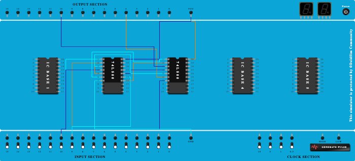 half adder by using NAND gate 