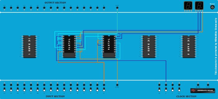 3 bit asynchronous down counter
