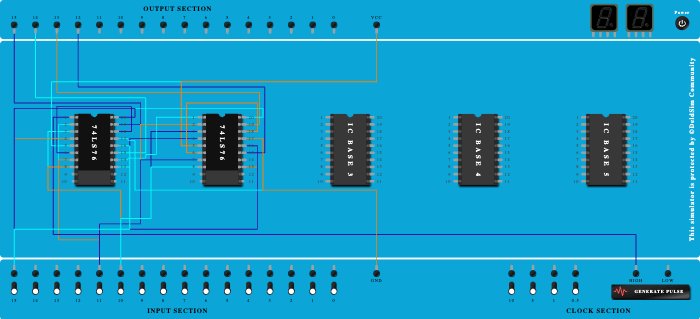 asynchronous 4 bit down counter