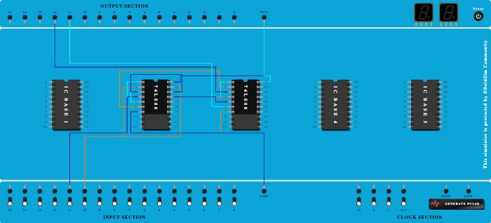 Half substractor using nand  gate 