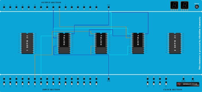Half subtractor using basic gates