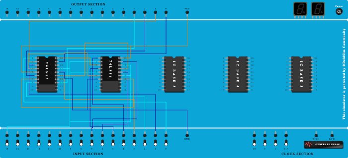4 bit binary adder circuit 