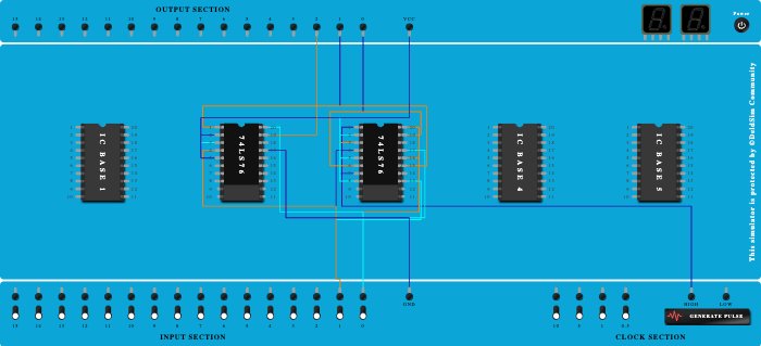 3-bit Asynchronous UP counter