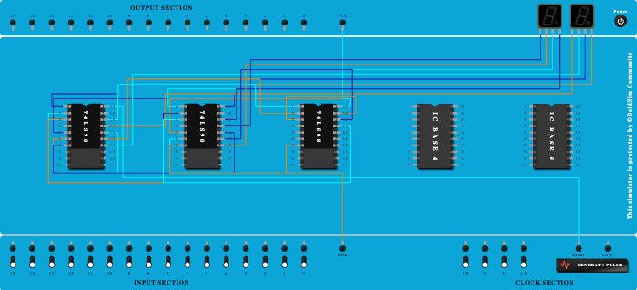 Mod-23 Counter using IC 7490