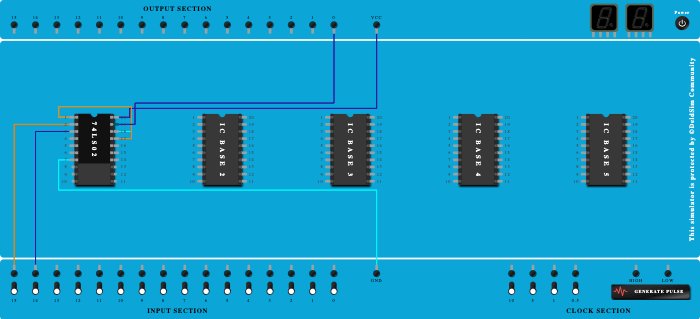 Implementation of OR Gate using NOR gate