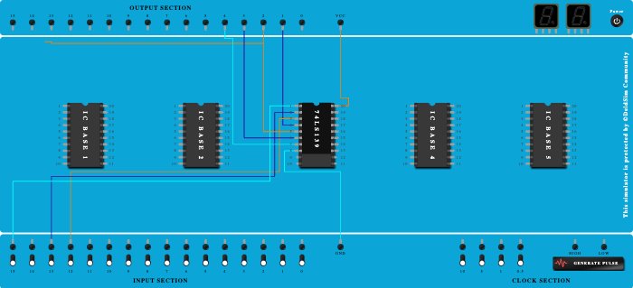 1:4 DE MULTIPLEXER USING IC 74139