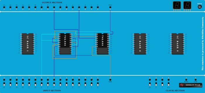 half adder using NAND gate