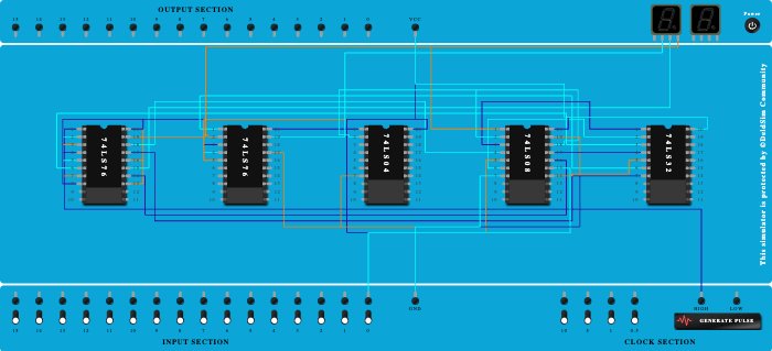 3 bit asynchronous up-down counter