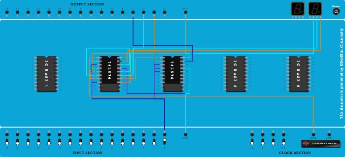 3 bit ripple down counter