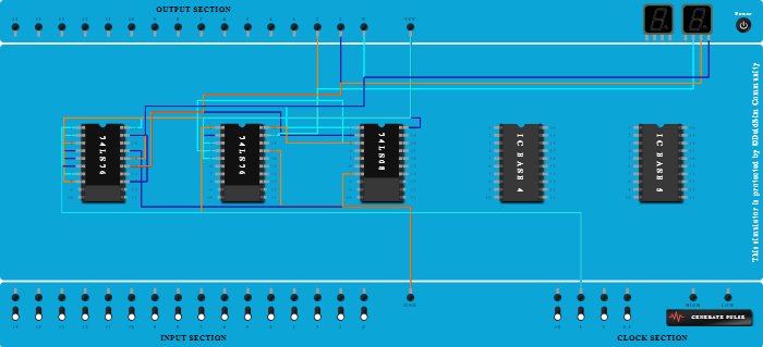 3 bit Synchronous up counter using JK flip flop - Copy - Copy
