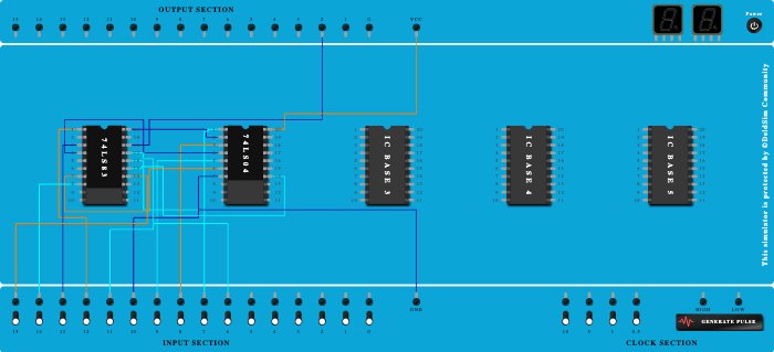 4 bit binary subtractor