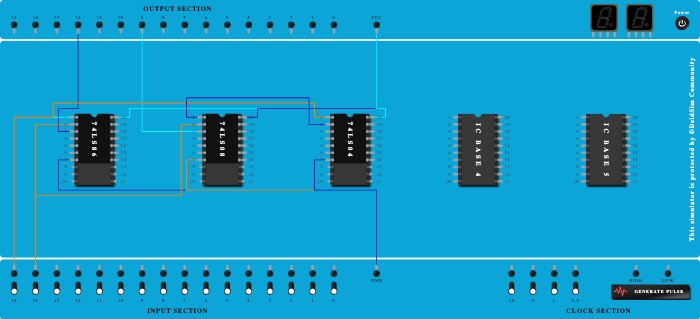 Half Subtractor using Basic gates