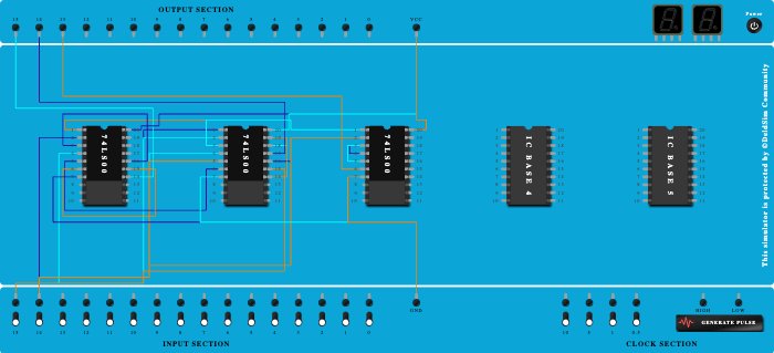 Half adder and subtracor using universal gates