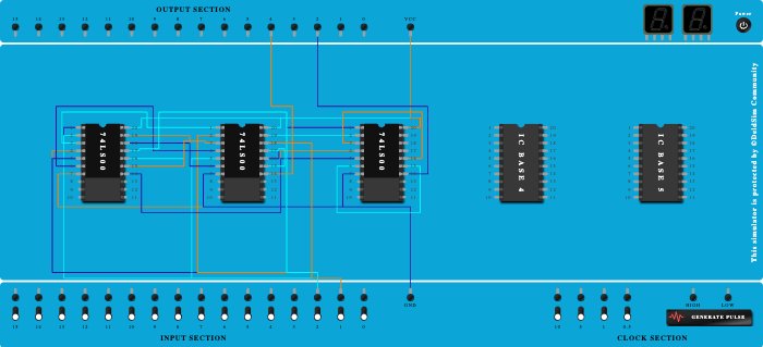 half adder using nand gates